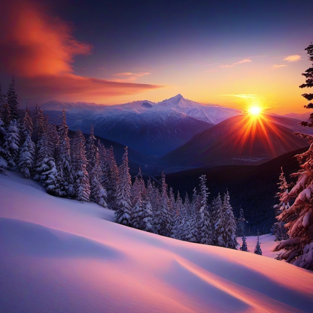 Snow Background Wallpaper - snowy mountain sunset wallpaper  