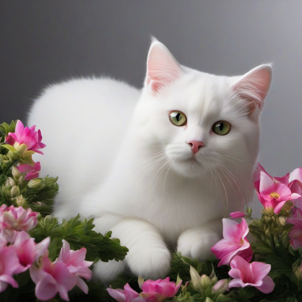 Cat Background Wallpaper - white cat background  