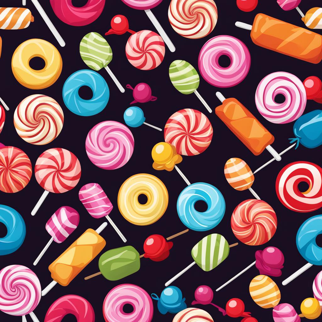 candy clipart: sweet candy in various tempting colors. 