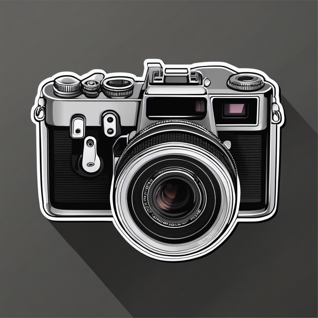 Film camera sticker- Capturing moments, , sticker vector art, minimalist design