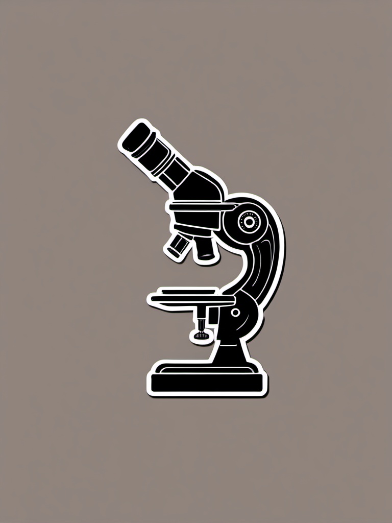 Microscope sticker, Scientific , sticker vector art, minimalist design