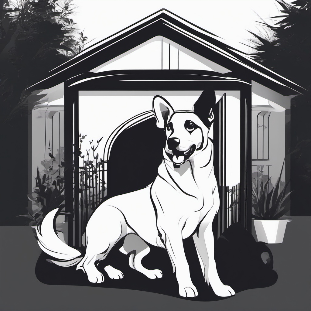 Dog Clipart Black and White,Designing a dog shelter brochure with dog clipart black and white  simple, 2d flat