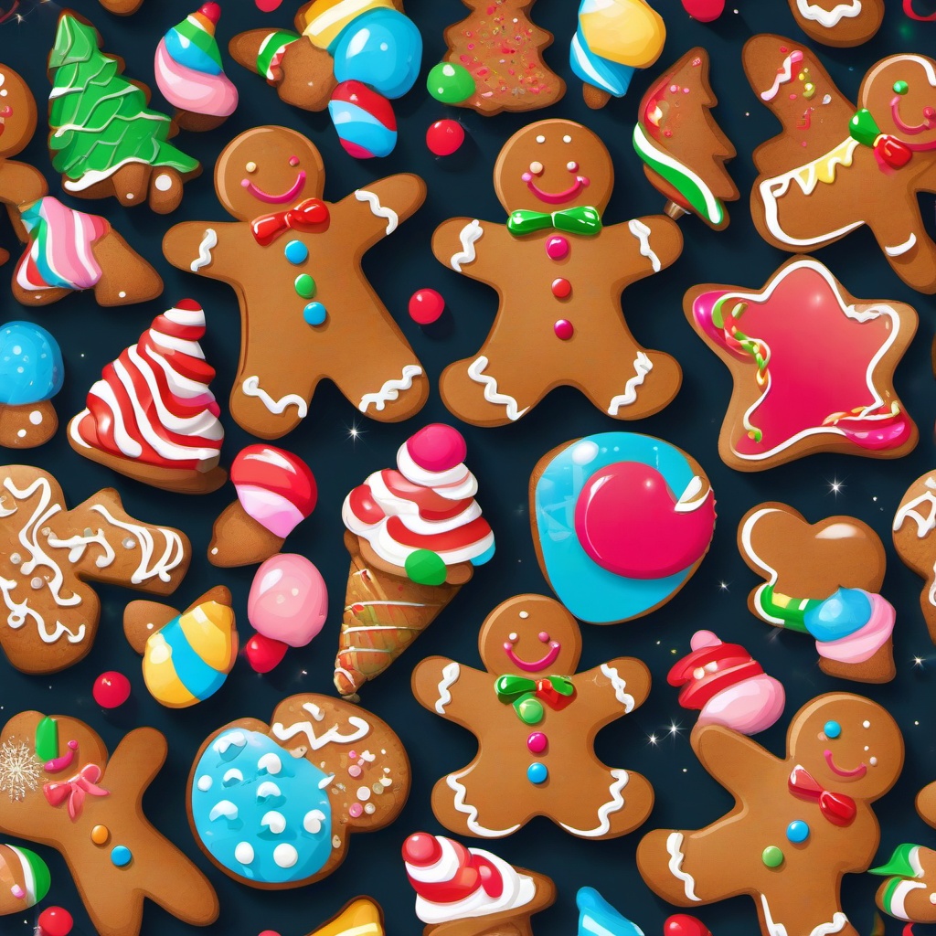 Gingerbread Man clipart - gingerbread man with colorful frosting  