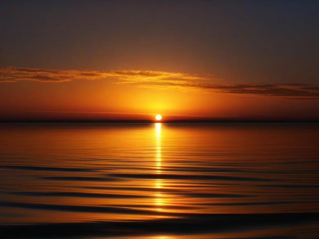 Sunset Wallpaper - Golden sunset over a calm ocean.  sunset background