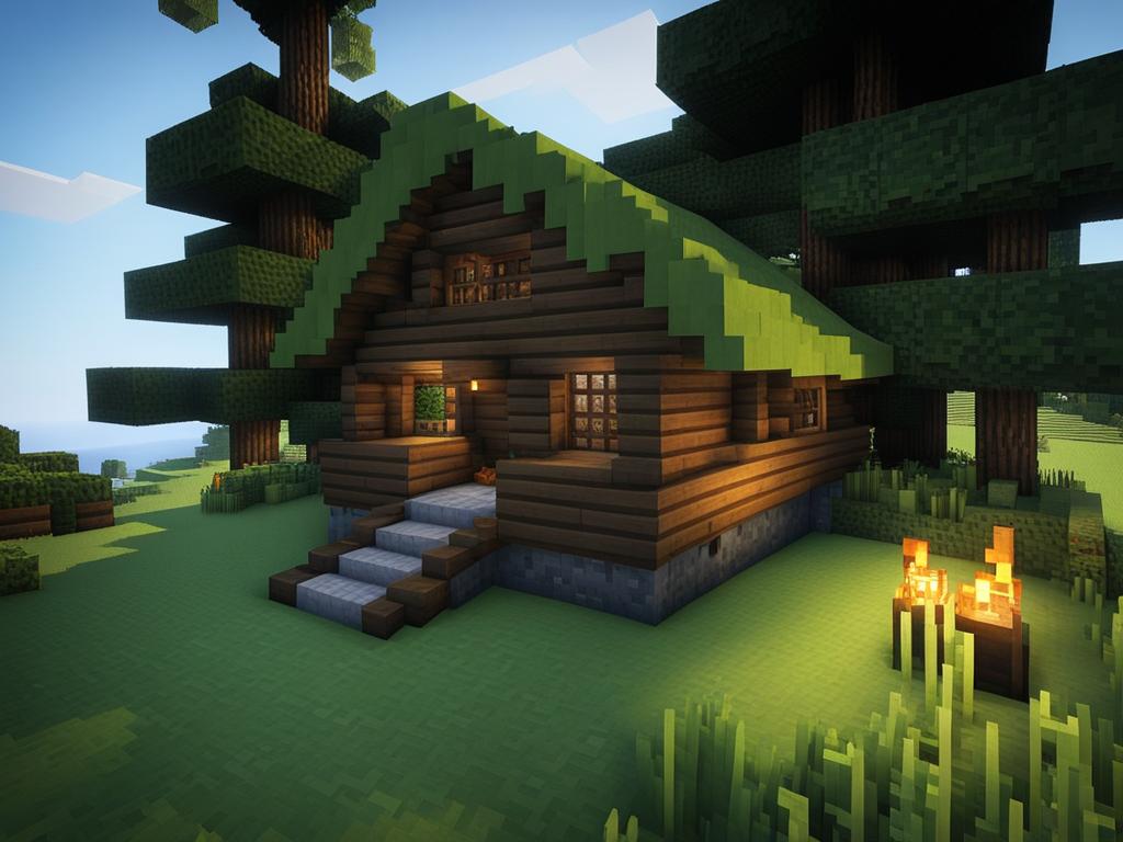 simple hut for survival in the wilderness - minecraft house design ideas minecraft block style