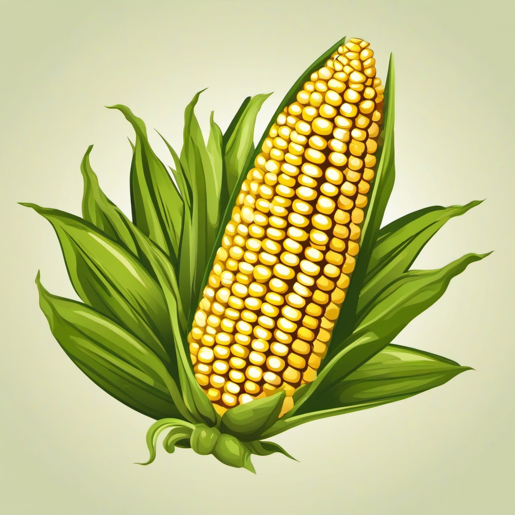 Corn clipart - corn as a staple food  vector clipart