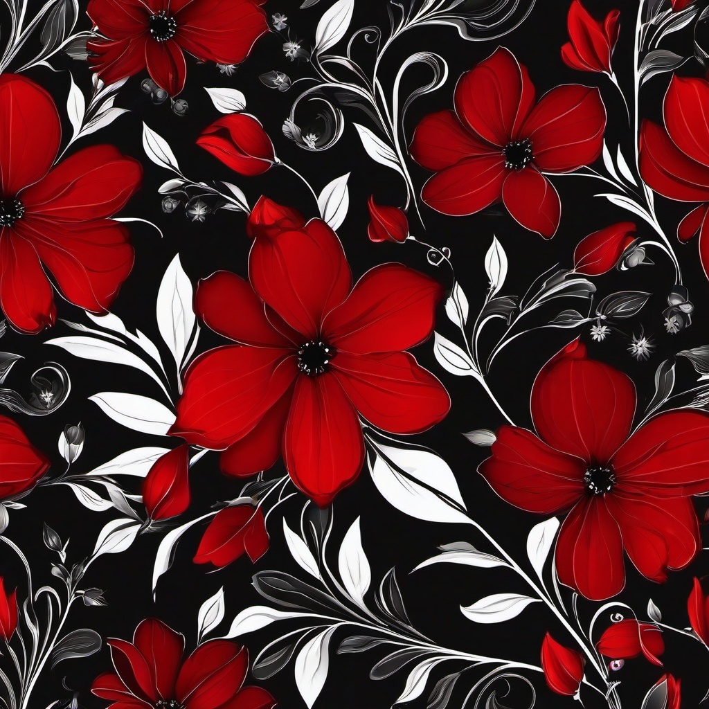 Red Background Wallpaper - red flower black background  