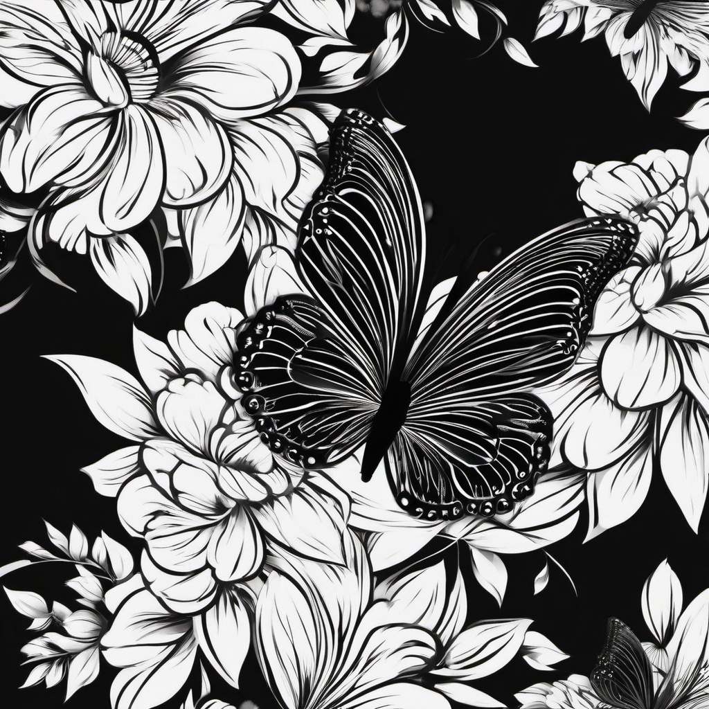 Butterfly Background Wallpaper - butterfly black and white wallpaper  