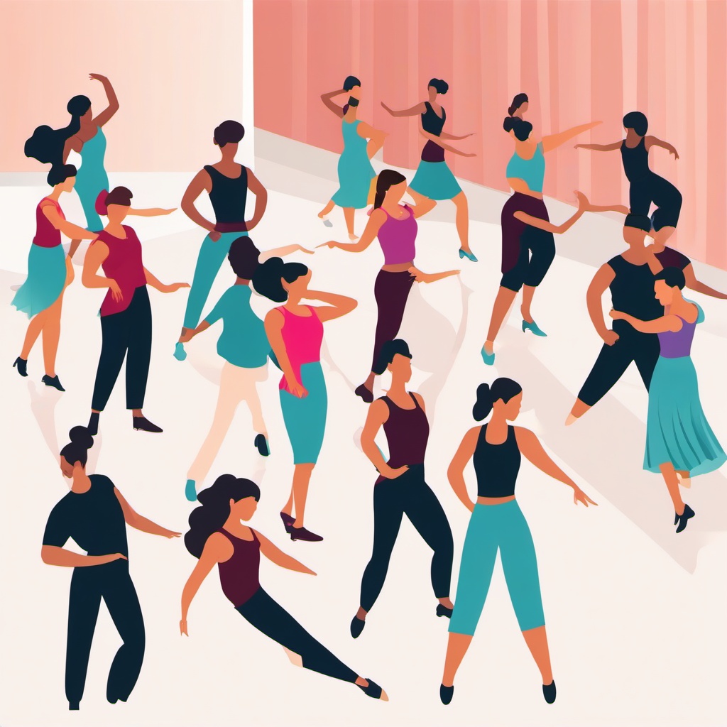 Dance clipart - dance class in progress  