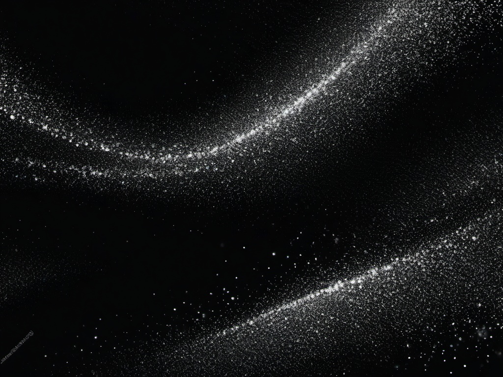 White Glitter On Black Background  