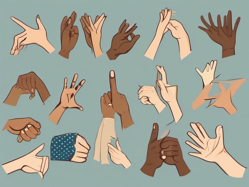 Hand Clipart, Expressive hands gesturing and sign language. 