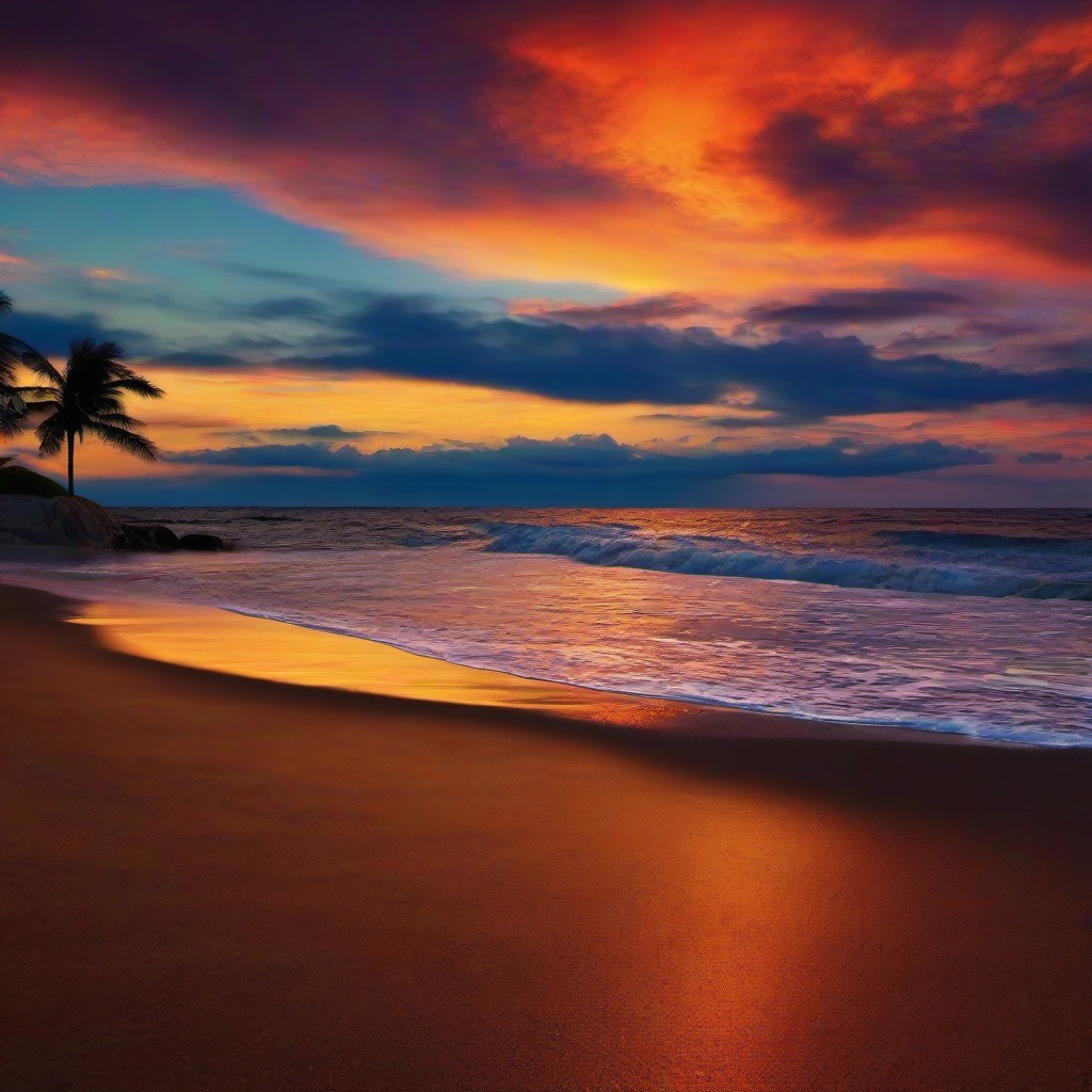 Beach background - sunset at the beach wallpaper  