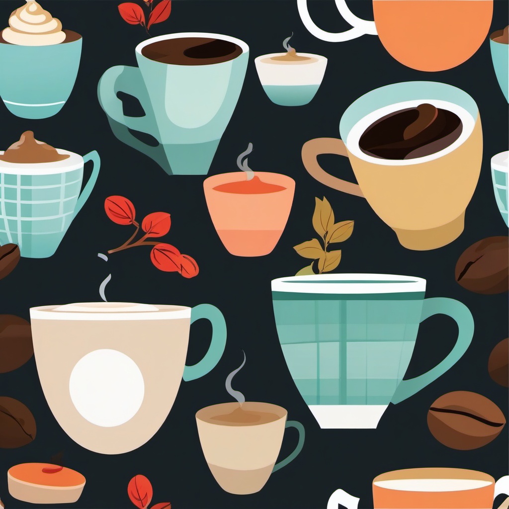 Coffee Cup clipart - coffee cup with seasonal flavors  color,minimalist,vector clipart