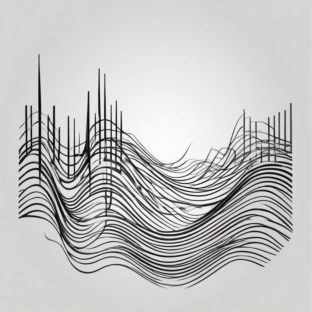 Audio Wave Tattoo - Represents sound and music, reflecting the dynamic and harmonious nature of auditory experiences.  simple tattoo design