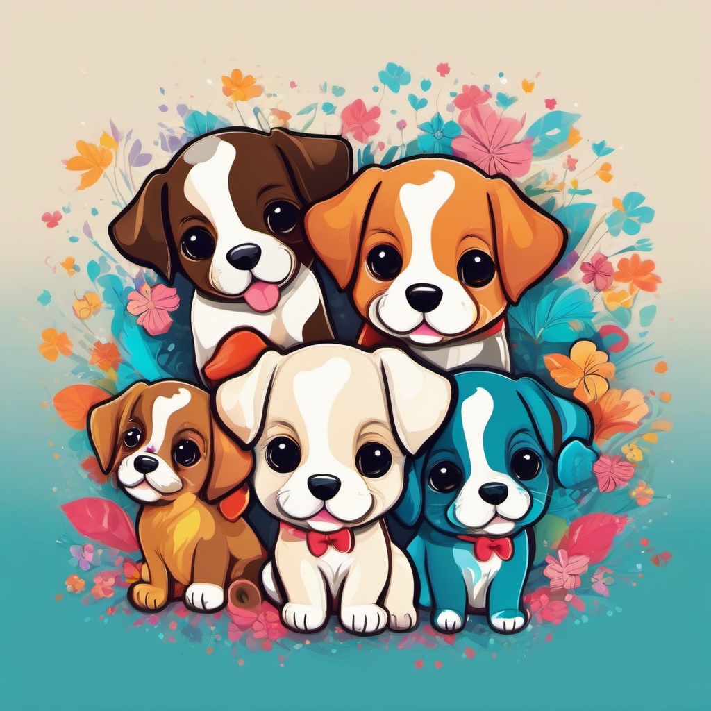 Cute iPad Wallpaper - Playful Puppies on iPad Screen  intricate patterns, splash art, wallpaper art