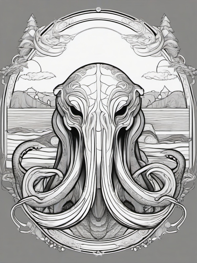 Kraken Coloring Pages - Giant Sea Monster Of Norse Myth