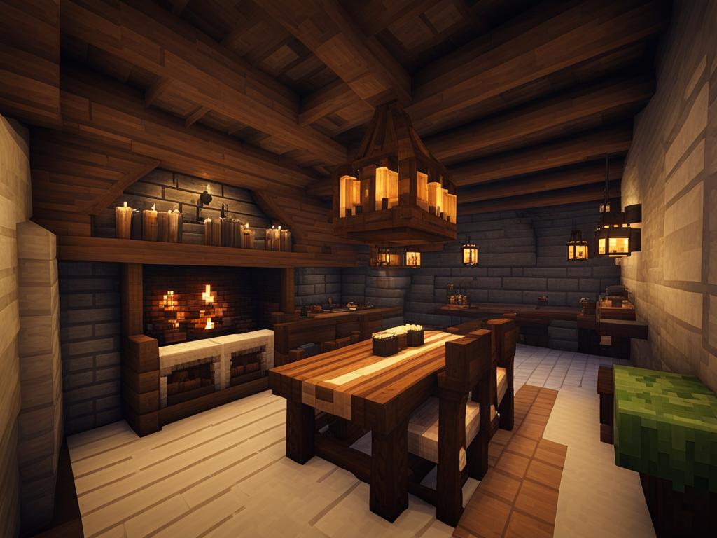 medieval tavern with hearty food and warm hearths - minecraft house ideas minecraft block style