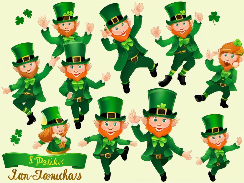 St. Patrick's clipart - leprechaun dancing  clipart