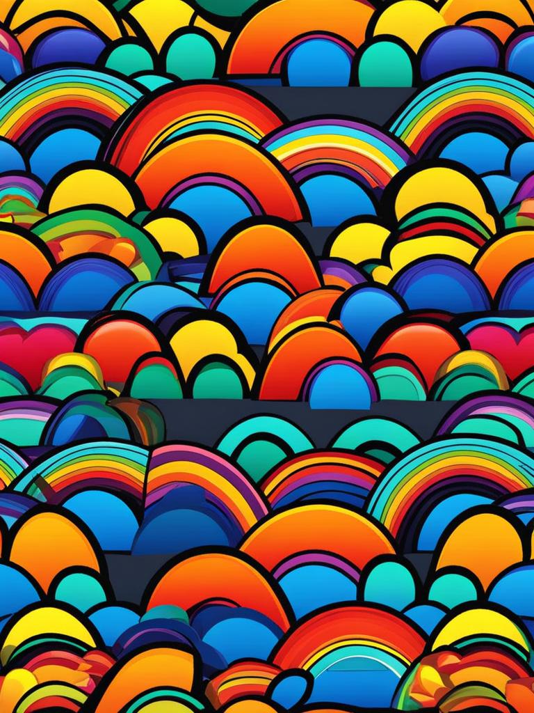 rainbow clipart - featuring its vibrant arch. 