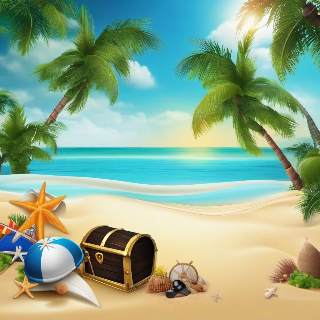 Beach background - pirate beach background  