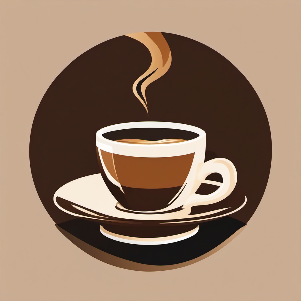 Coffee Cup clipart - coffee cup with an espresso shot being poured  color,minimalist,vector clipart