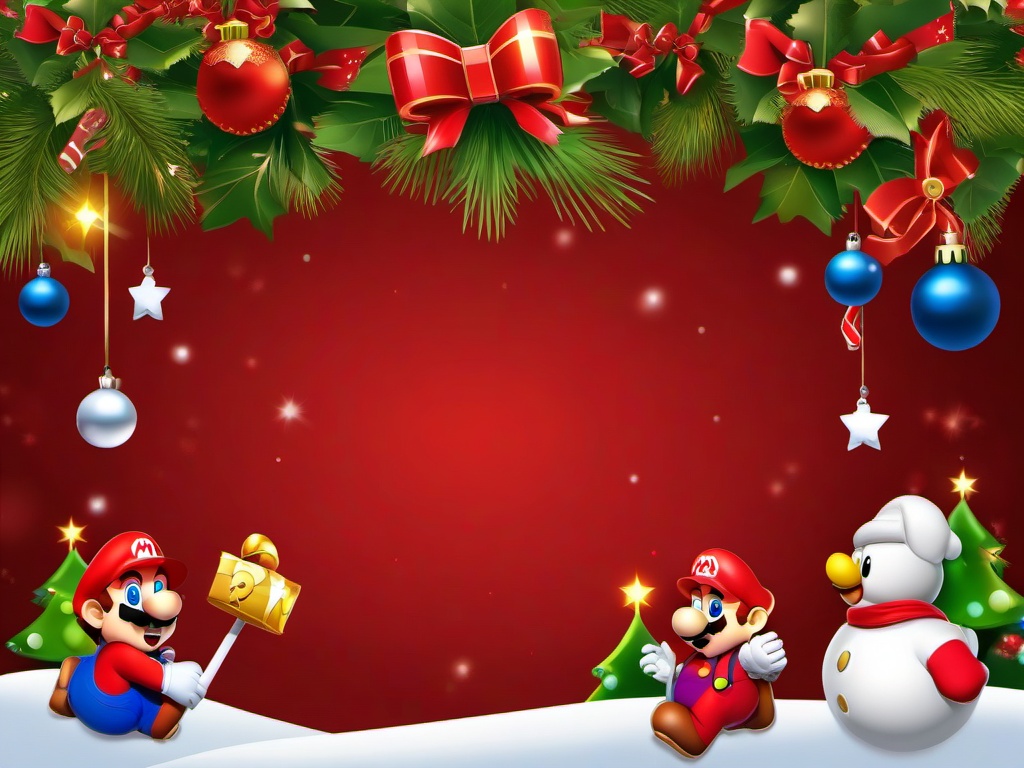 Mario Christmas Background  