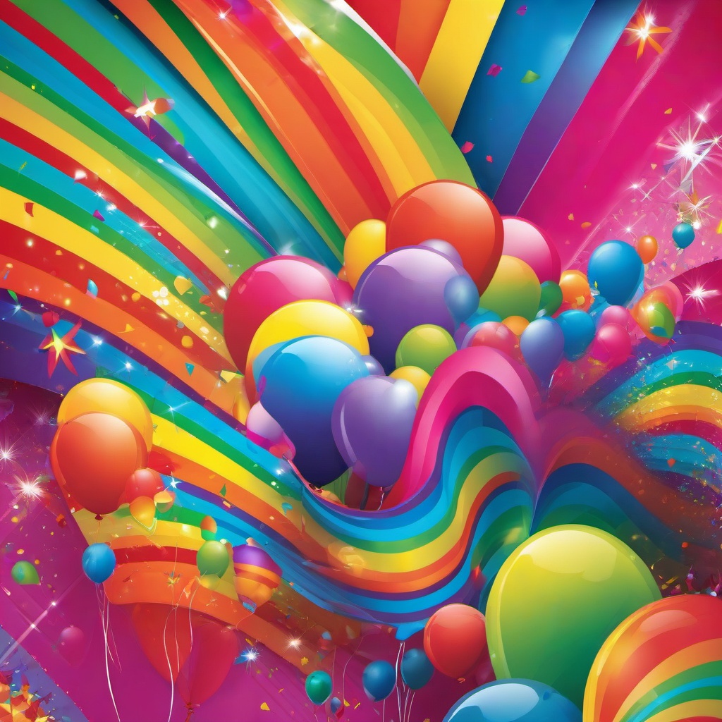 Party Background Wallpaper - rainbow birthday background  