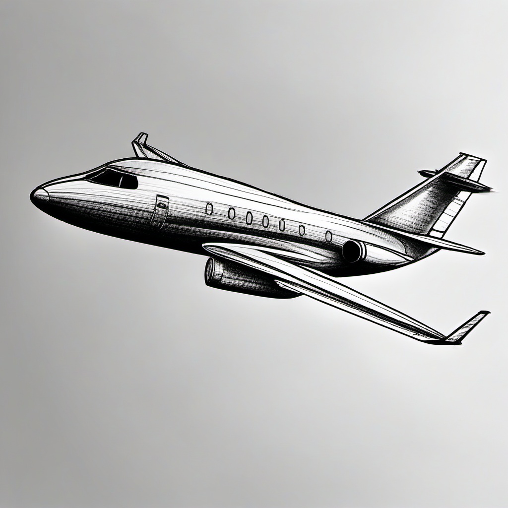 pencil sketch of aeroplane  minimal rough sketch scribbles,doodles,black and white