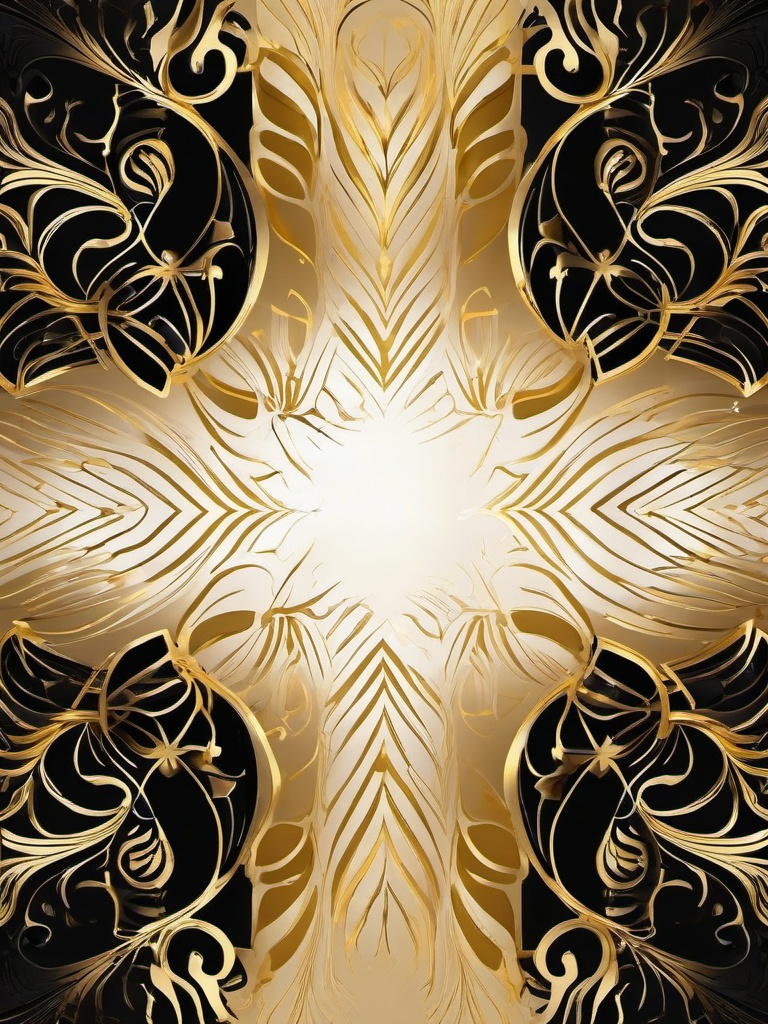 Black and Gold Background - Elegant Black and Gold Decor  intricate patterns, splash art, wallpaper art