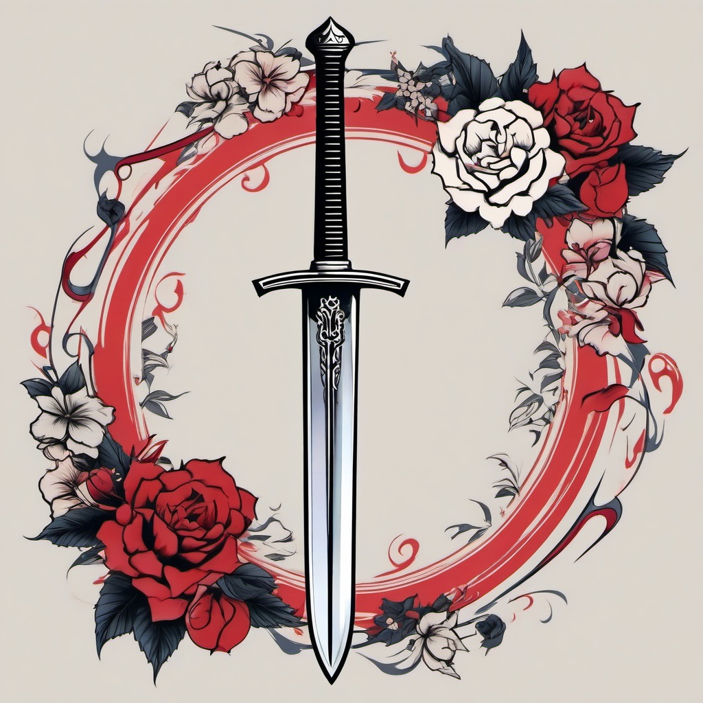 ichigo sword tattoo  simple vector color tattoo