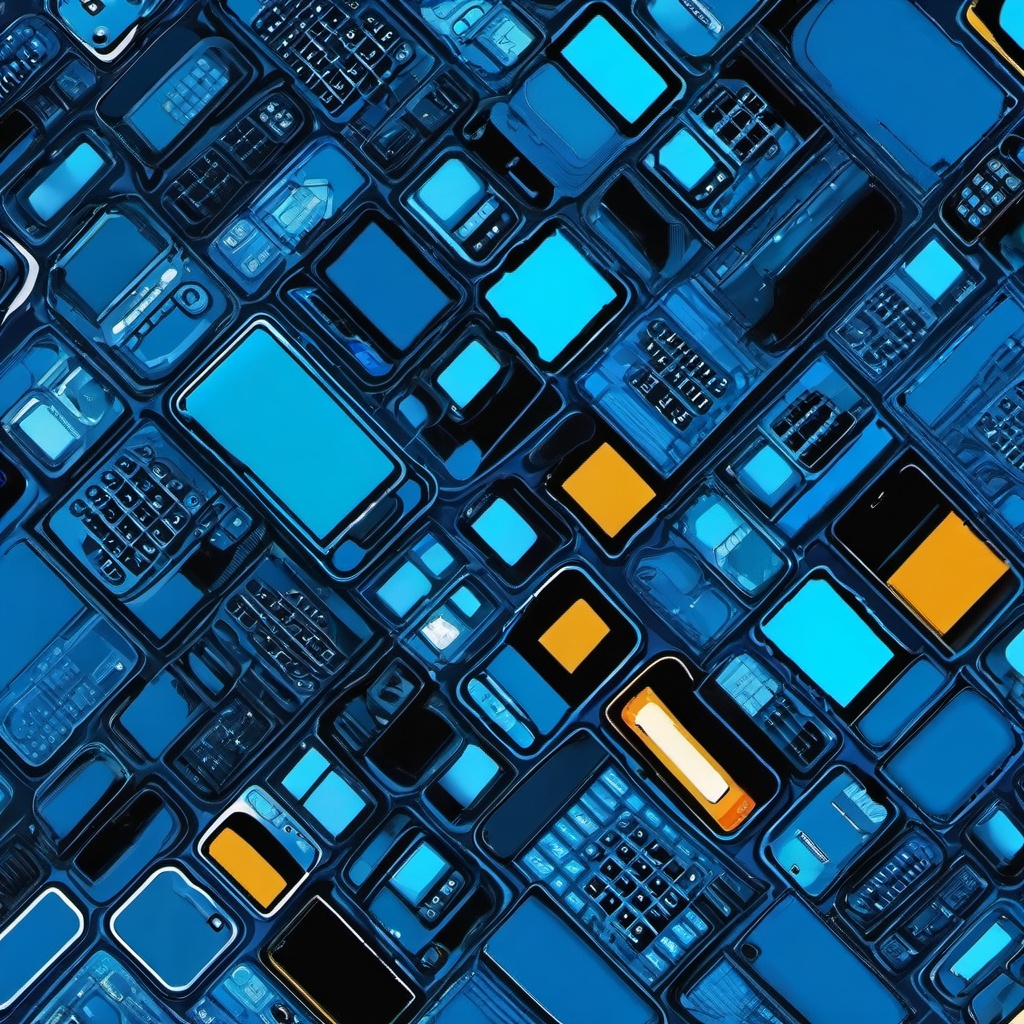 blue phone background  