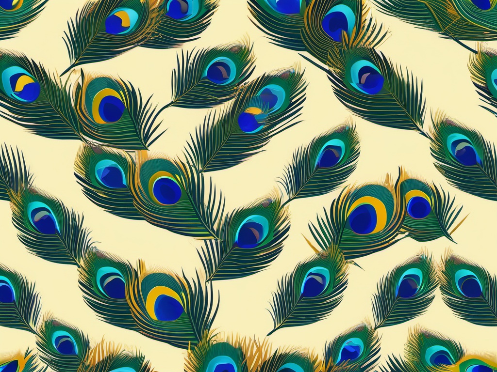 Peacock Clipart - Peacock displaying its vibrant feathers , minimal, 2d