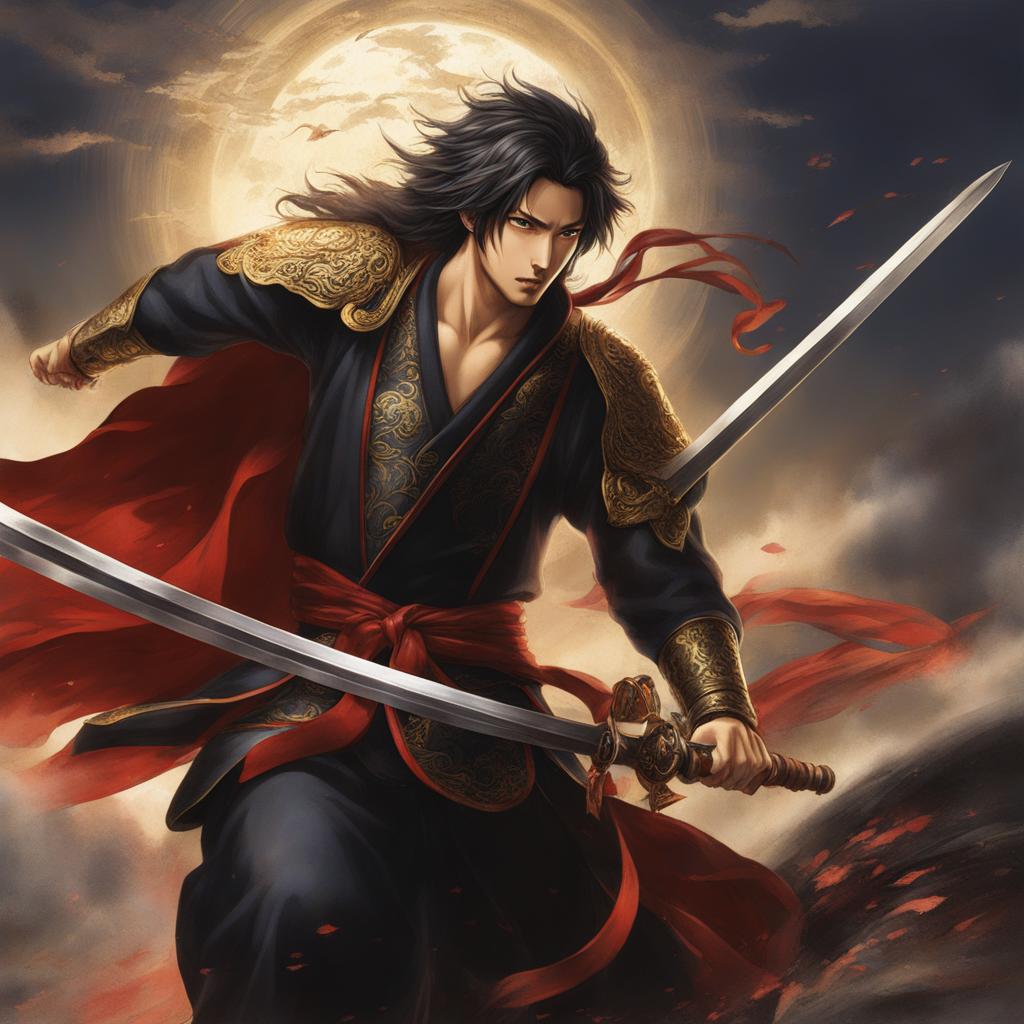 yamato takeru - the heroic figure from japanese mythology who conquered supernatural foes. 