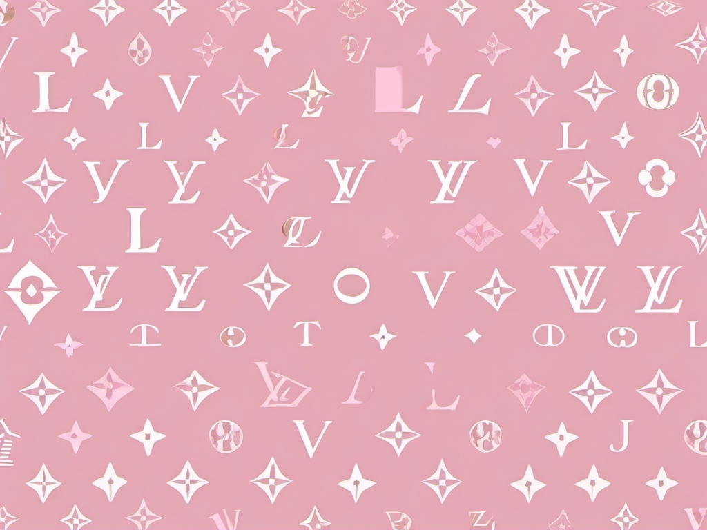 Lv Pink Wallpaper-Light pink background with delicate monogram LV icons in white  background wallpaper