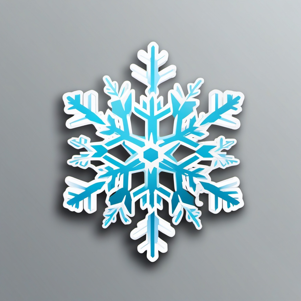 Snowflake Sticker - Snowflake for winter vibes, ,vector color sticker art,minimal