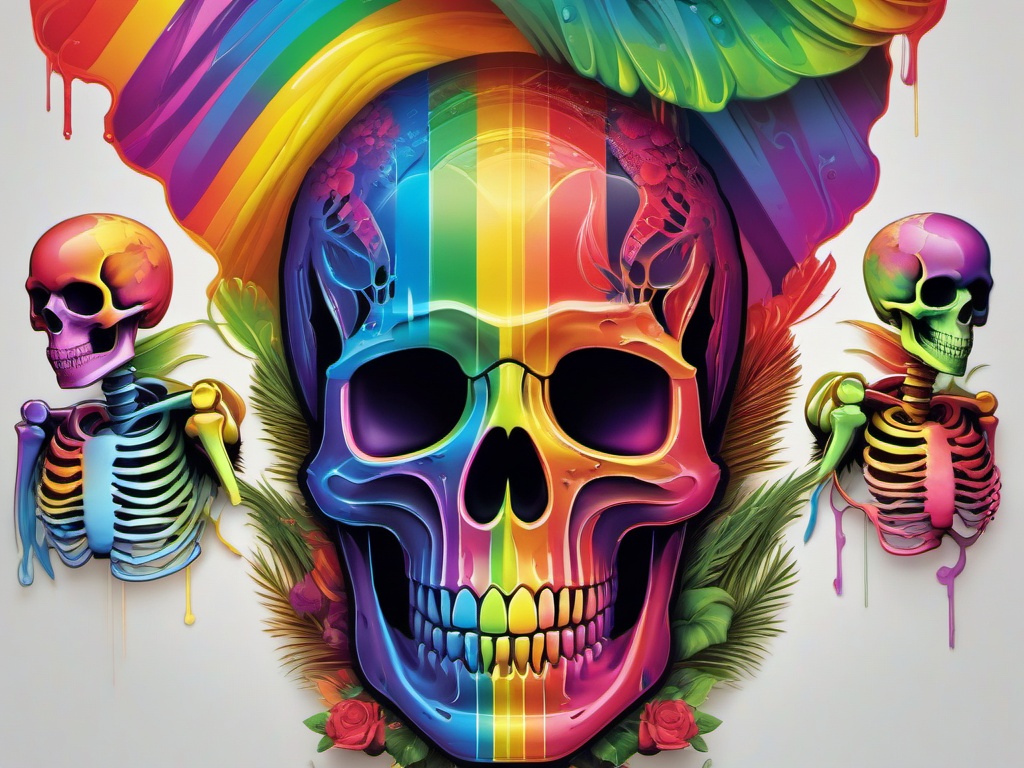 Rainbow Skeleton Wallpaper  