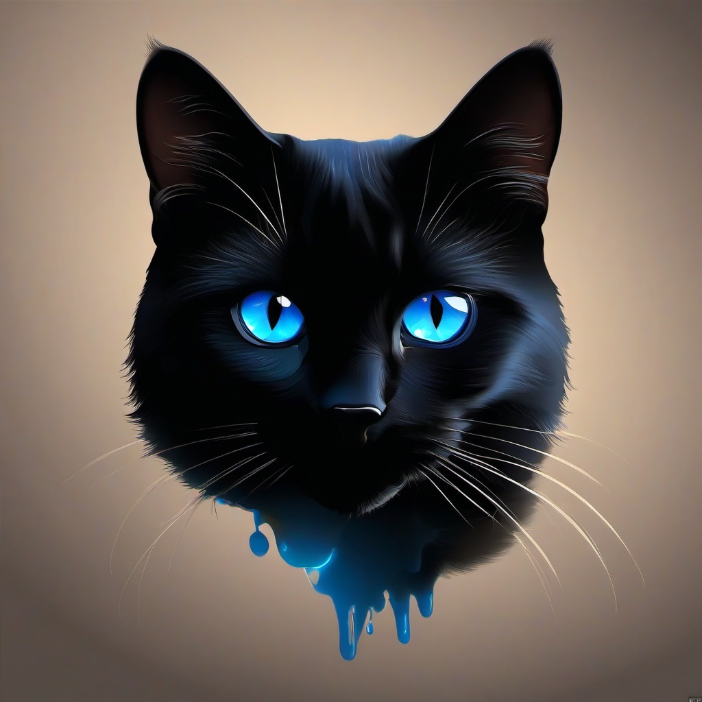 Cat Background Wallpaper - black cat blue eyes wallpaper  