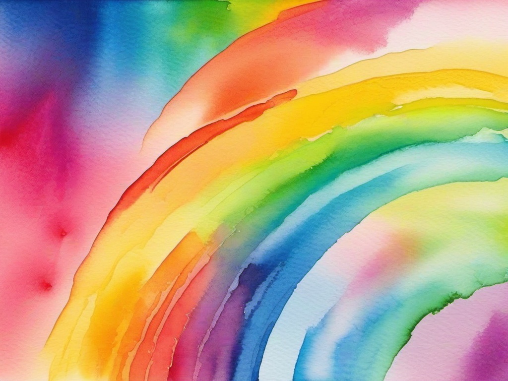 Rainbow Watercolor Background  