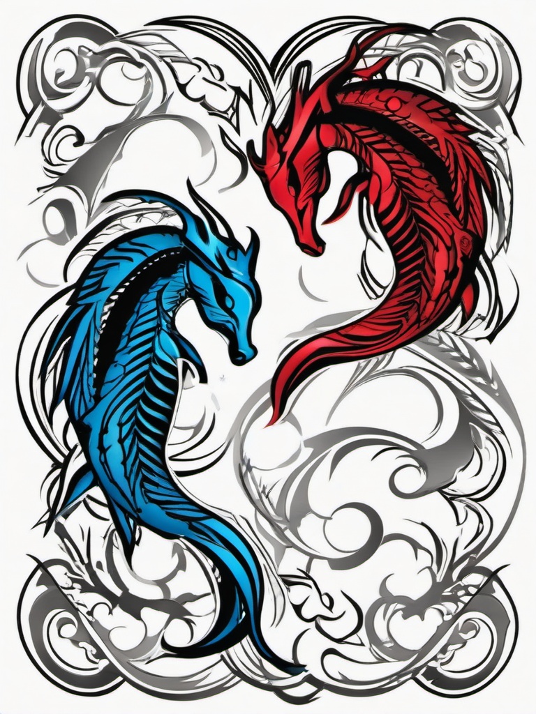 aquarius and scorpio tattoo designs  simple vector color tattoo