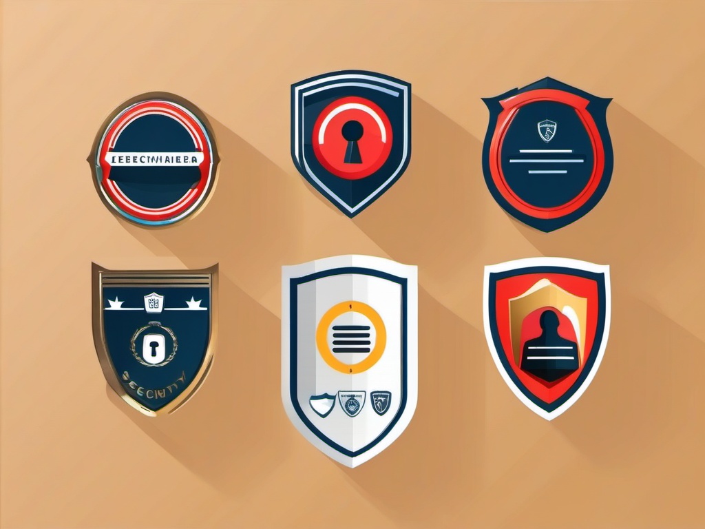 Security Badge Clipart - Security badge for identification and access,  color vector clipart, minimal style