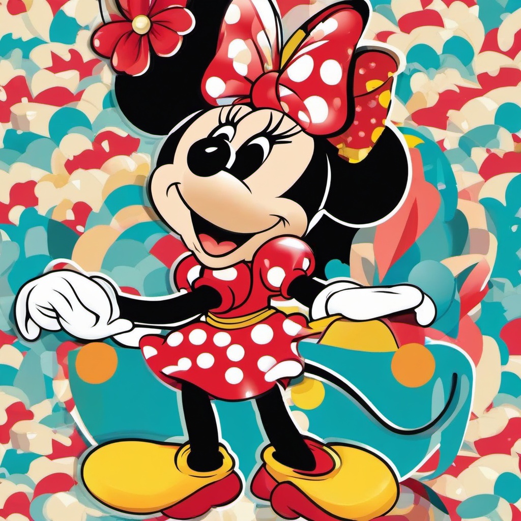 Minnie Mouse clipart - Minnie Mouse at a carnival  vector clipart