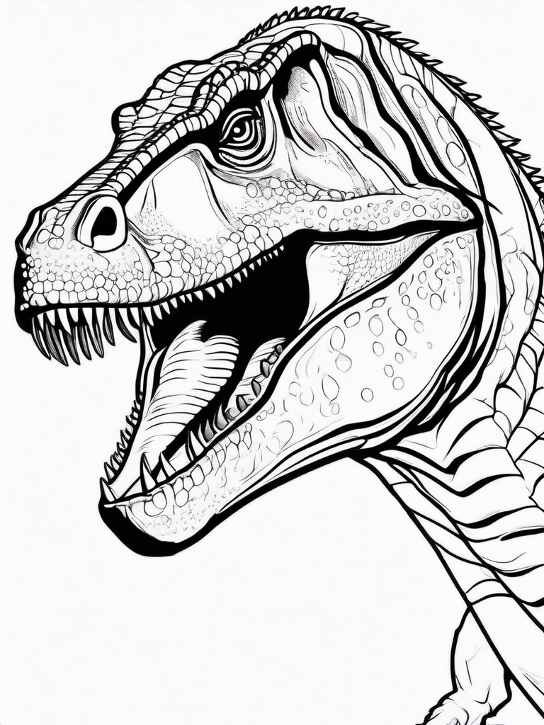 Gorgosaurus Coloring Pages - Tyrannosaurid Predator  black outline printable coloring page