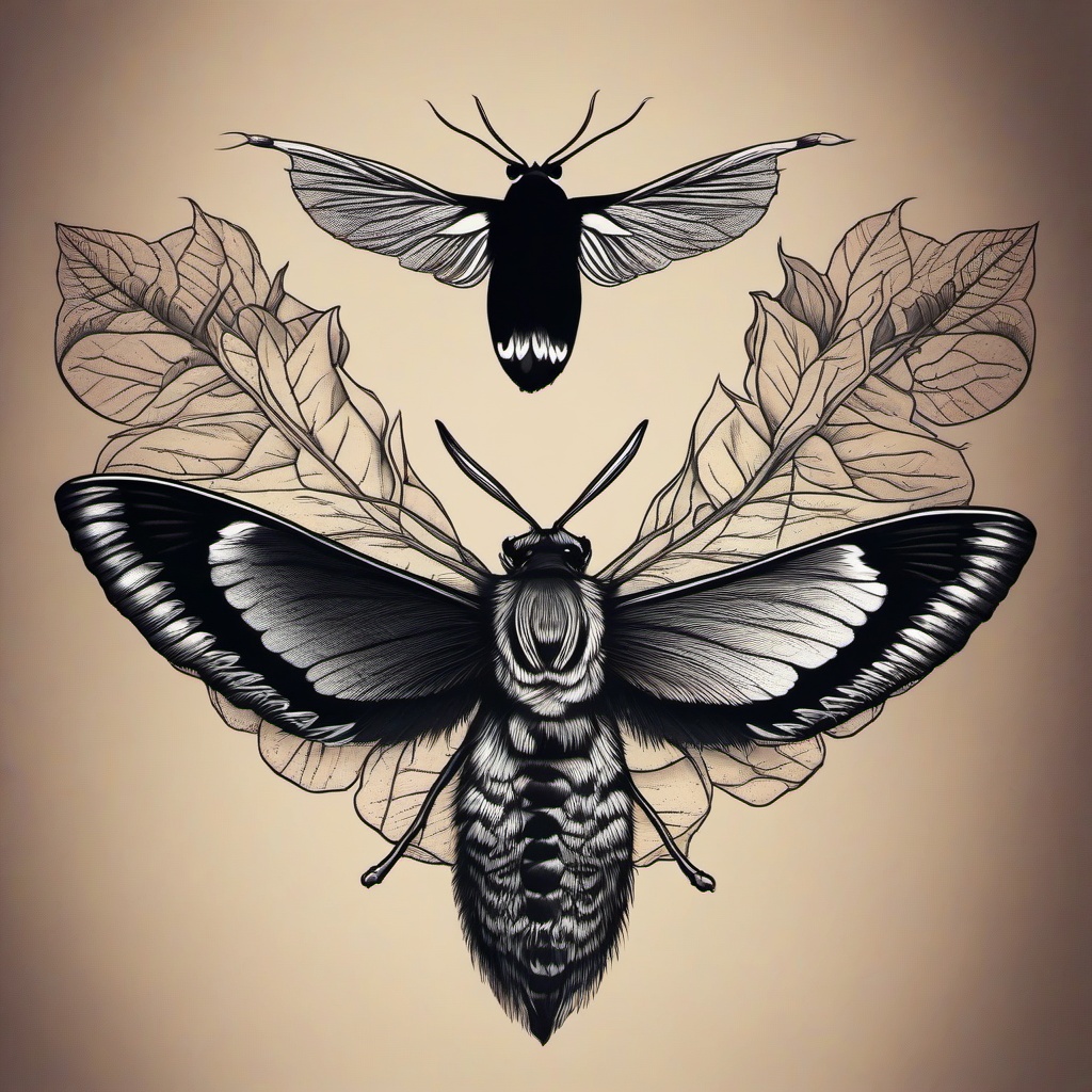 moth and magpie tattoo  