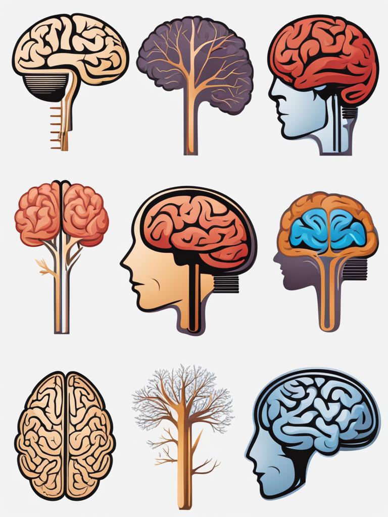 brain clip art - a detailed illustration of the human brain 