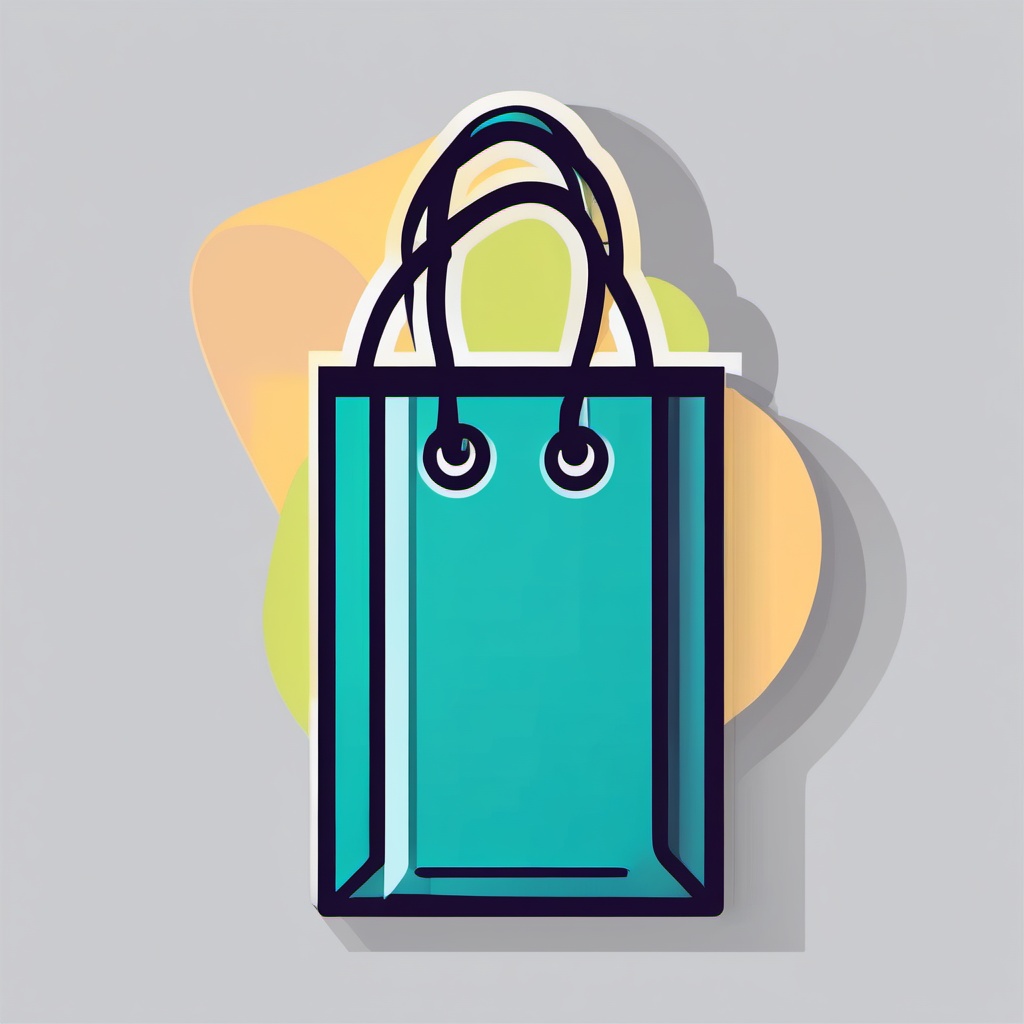 Shopping bag and sale tag icon - Shopping bag and sale tag icon for discounts,  color clipart, vector art