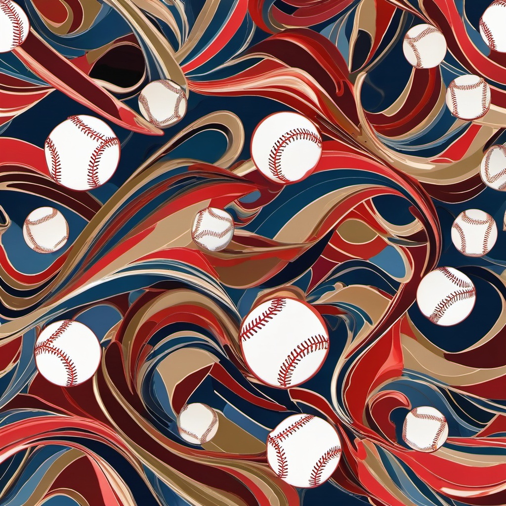 Baseball Wallpaper - Major League Baseball Game in Action wallpaper, abstract art style, patterns, intricate