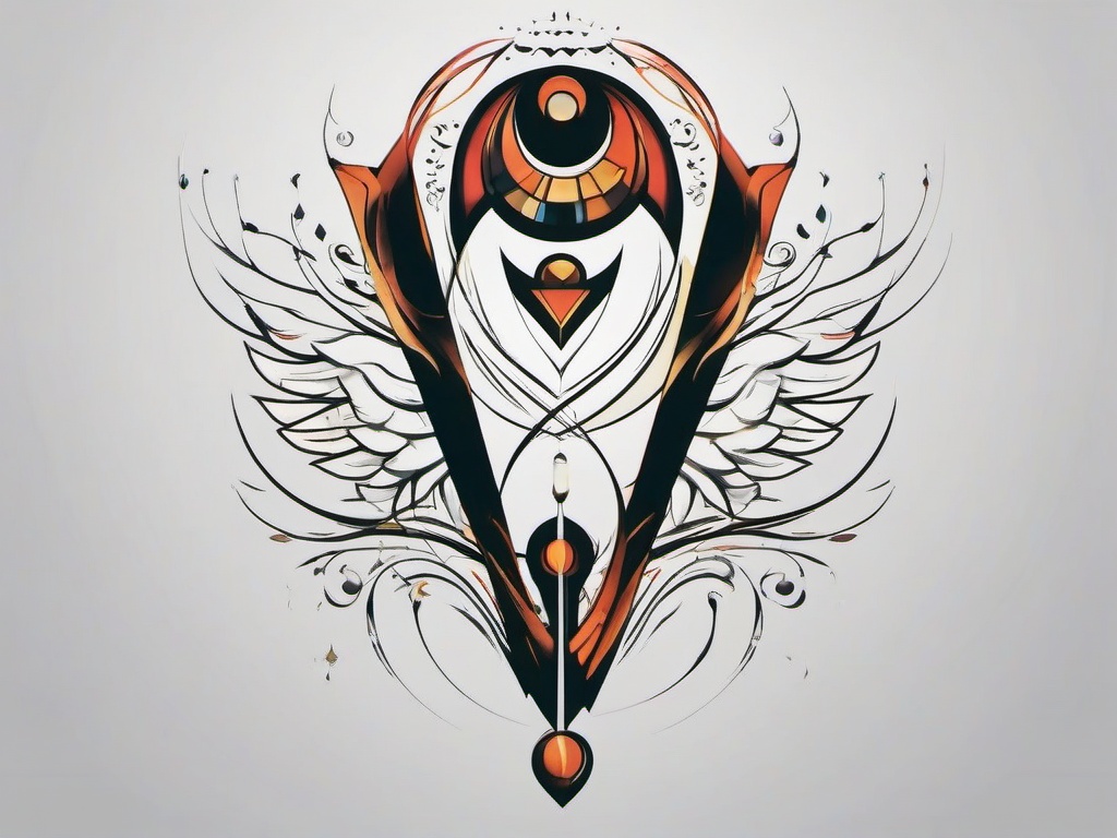 unique gemini tattoo  simple vector color tattoo