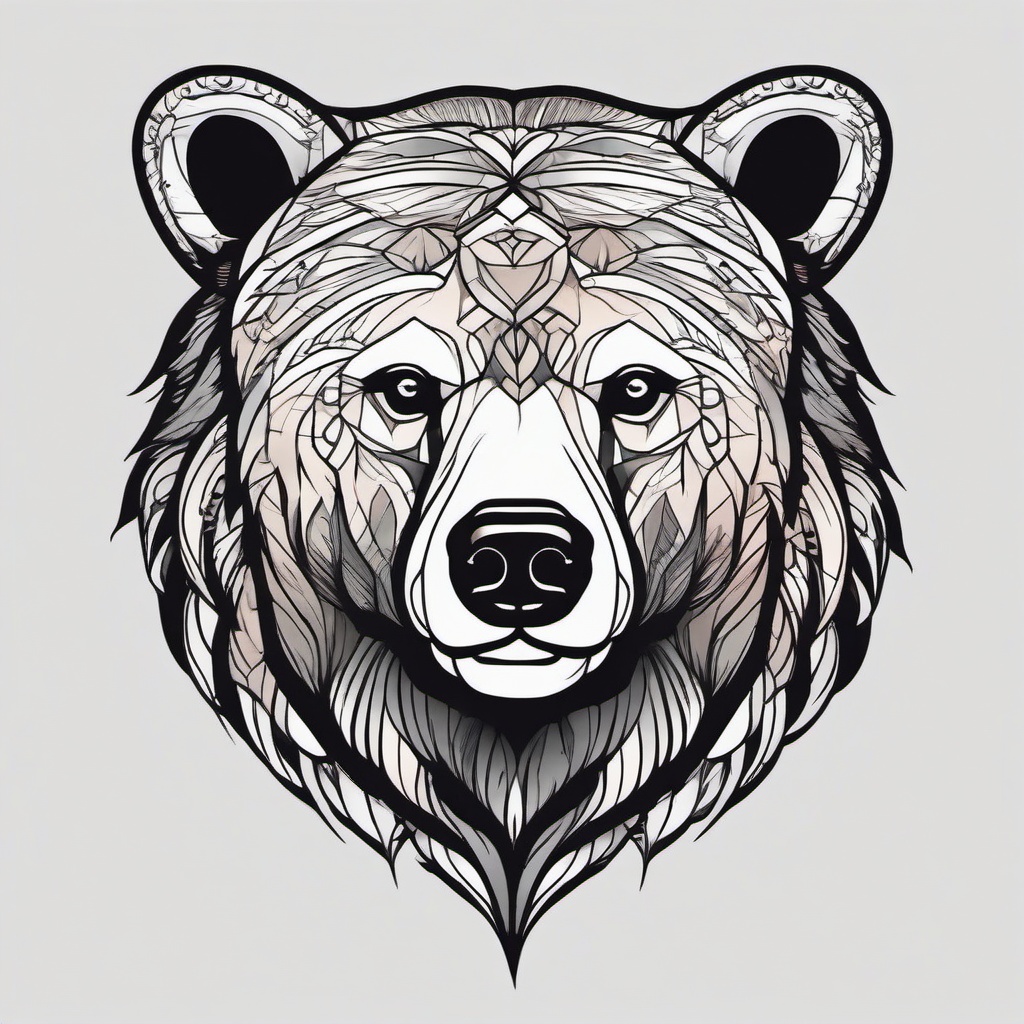 bear tattoo simple  simple vector color tattoo