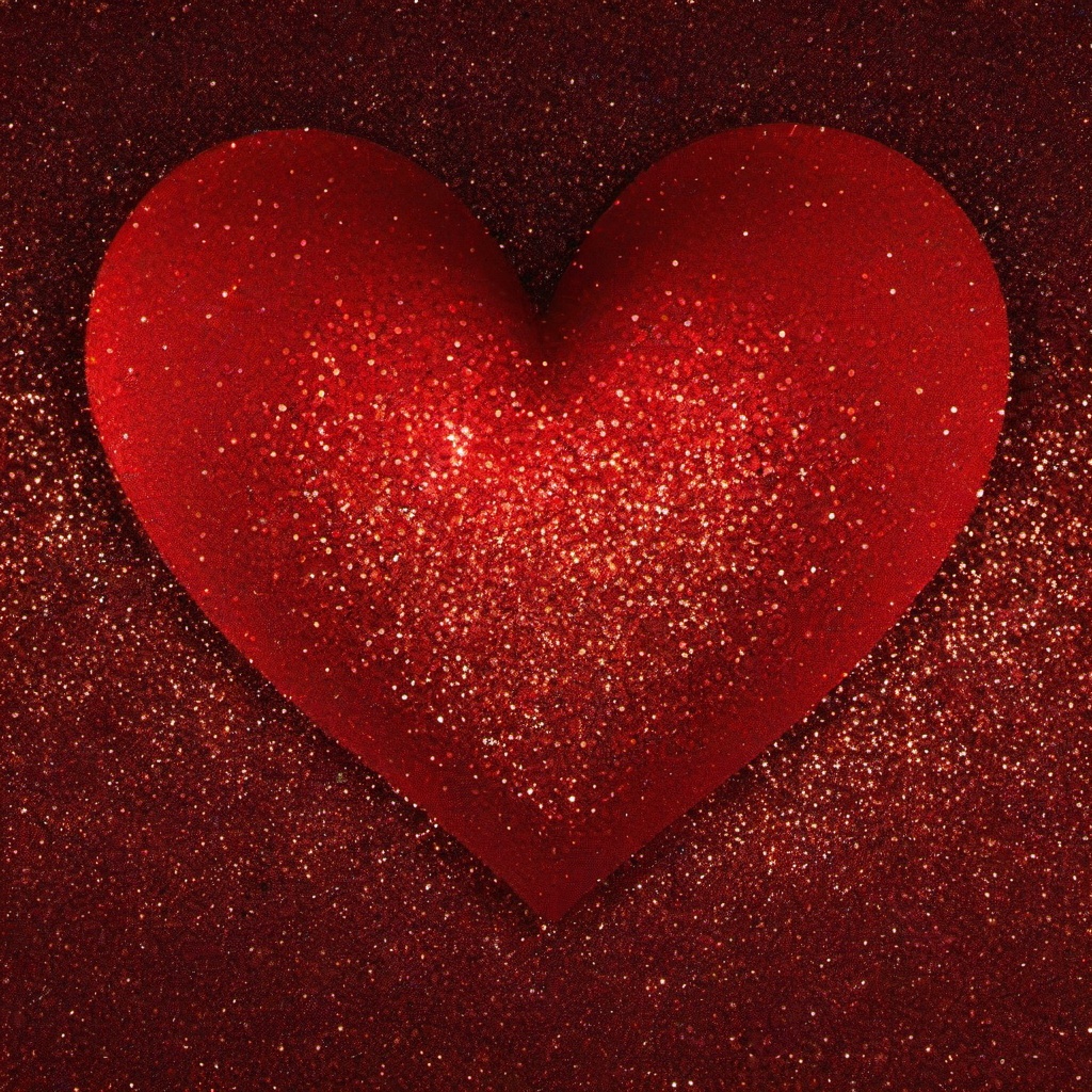 Glitter background - red heart glitter background  