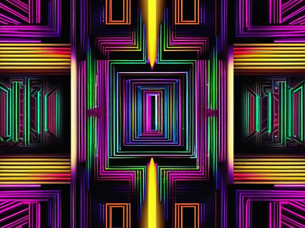 Neon Wallpaper - Neon Lights in the City wallpaper, abstract art style, patterns, intricate